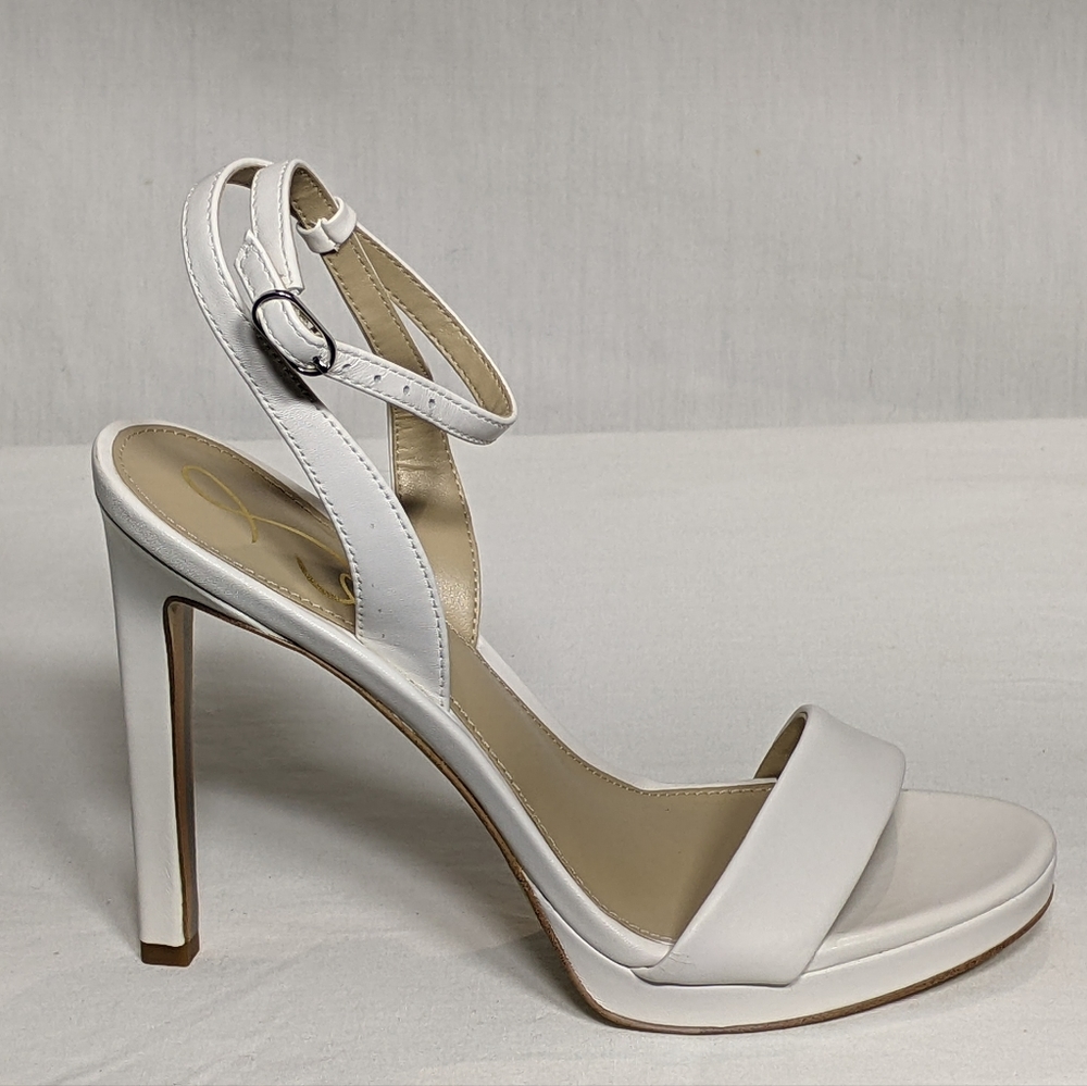 NEW Sam Edelman Womens Yaro Classy Leather 3.5" heel Sz 7.5 white